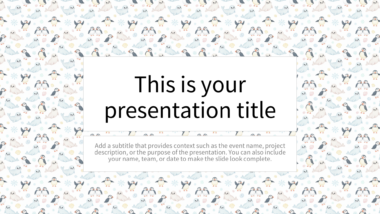Cute Pastel Animal PowerPoint Background